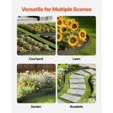 Steel Landscape Edging 5 Packs 39x4in Rust-Resistant Black Edging Border
